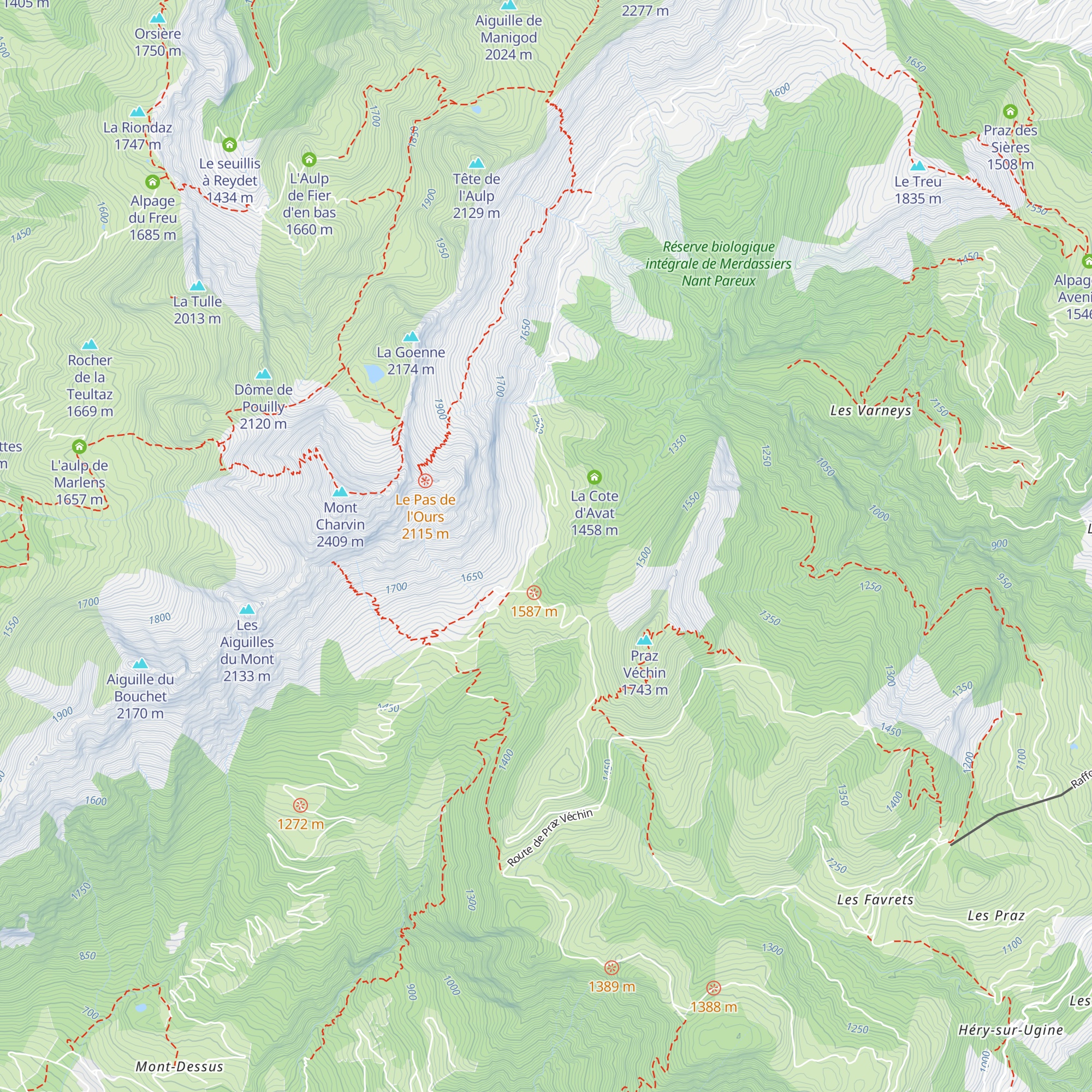 Les Regottes map