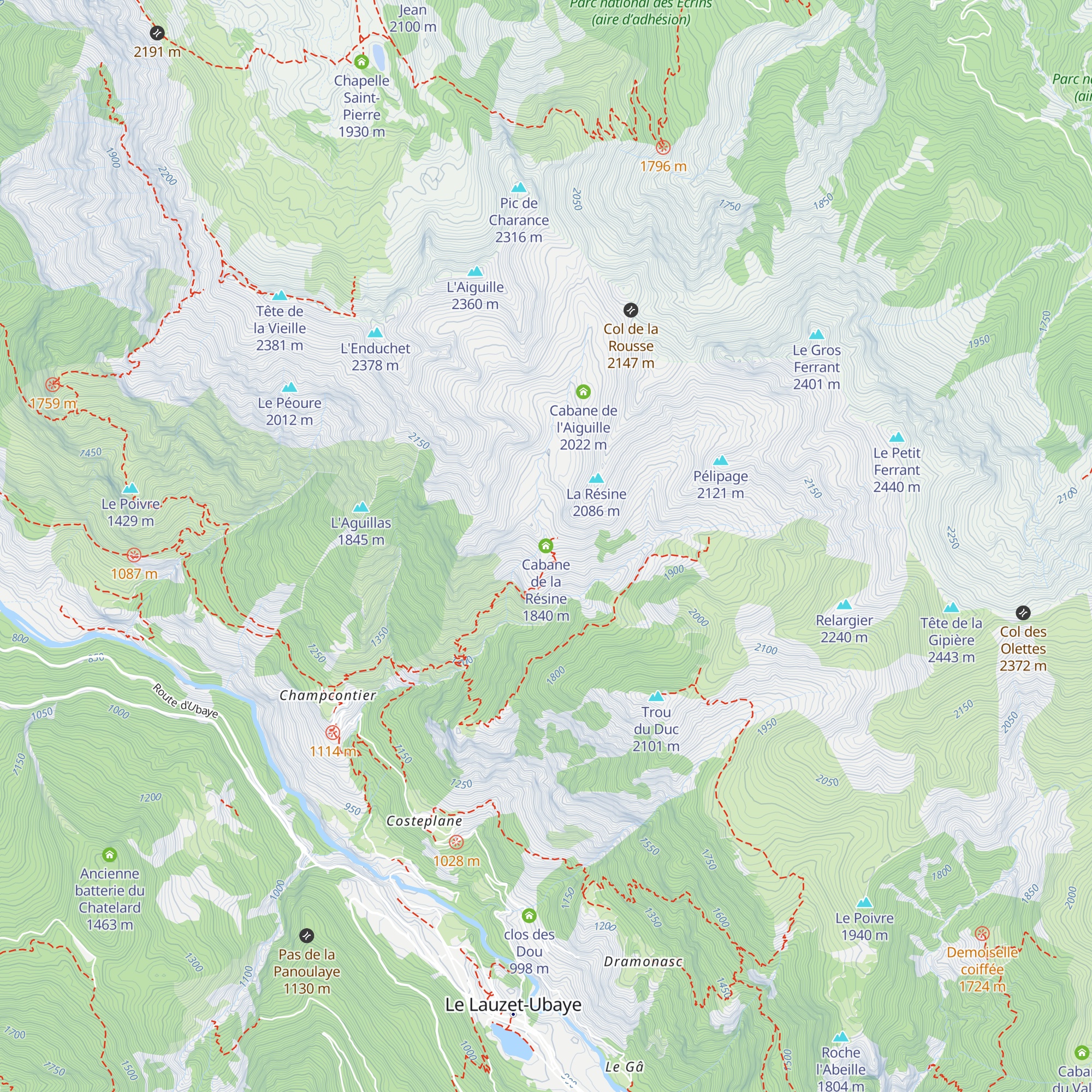 Cabane de la Résine map