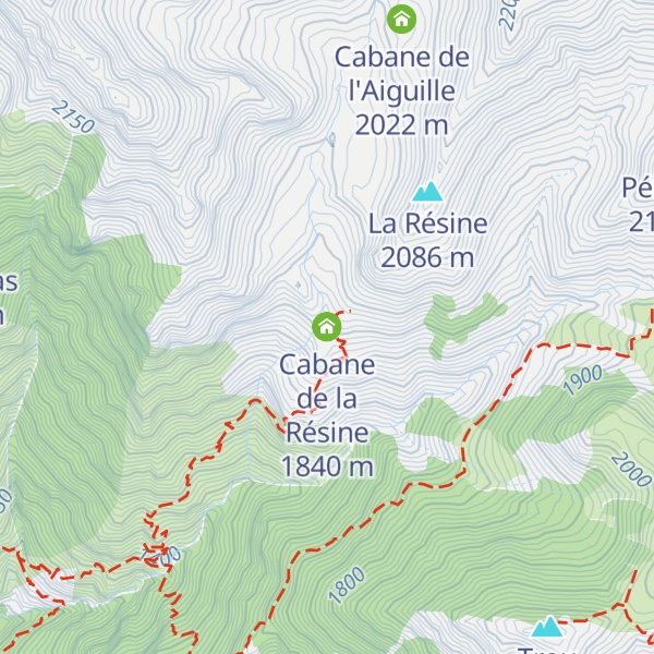 Map of Cabane de la Résine