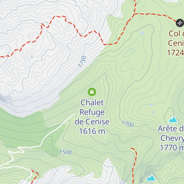Map of Chalet Refuge de Cenise