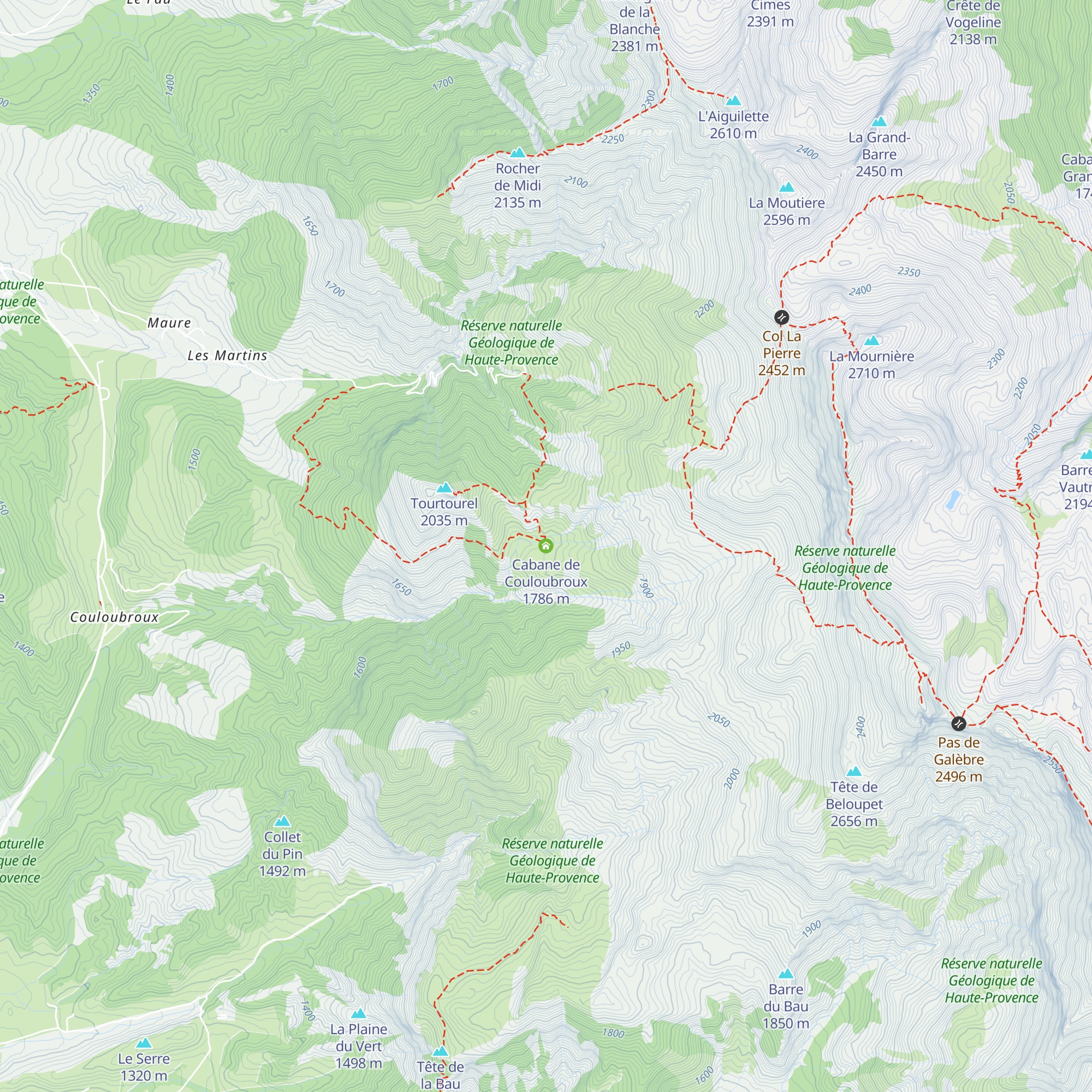 Cabane de Couloubroux map