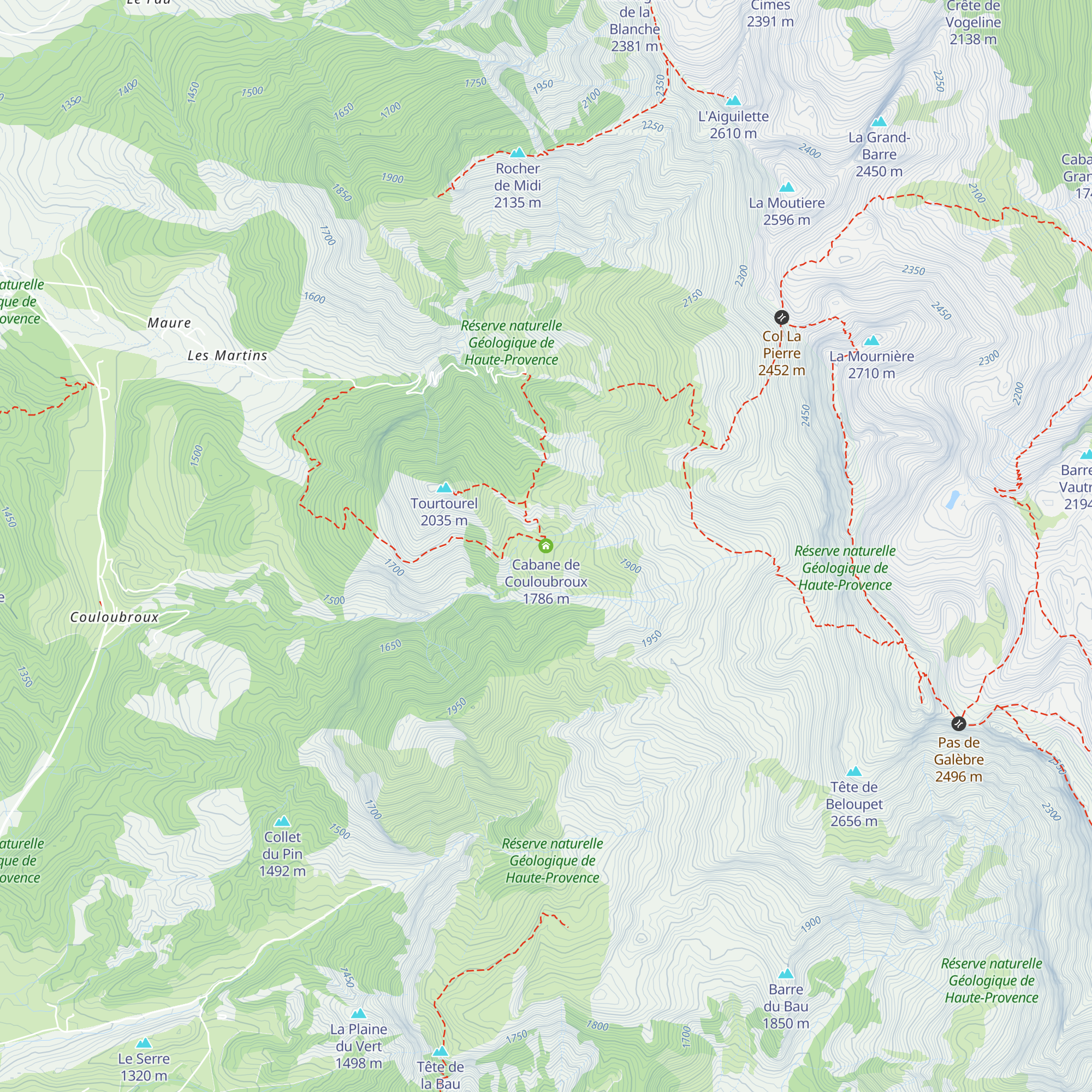 Cabane de Couloubroux map