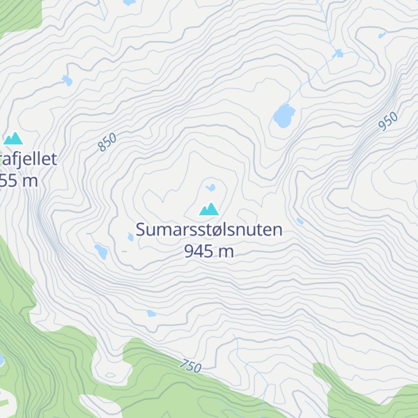 Map of Sumarsstølsnuten