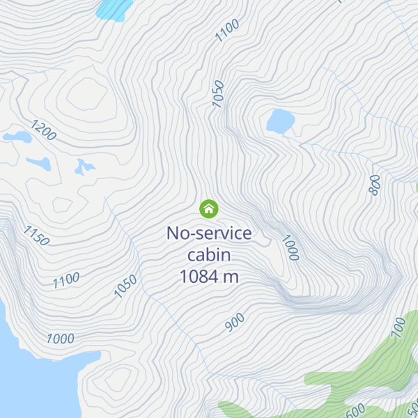 Map of No-service cabin
