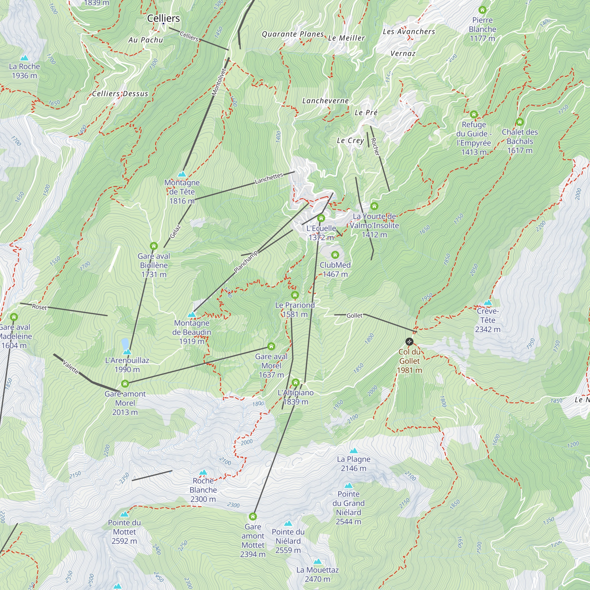 Le Prariond map