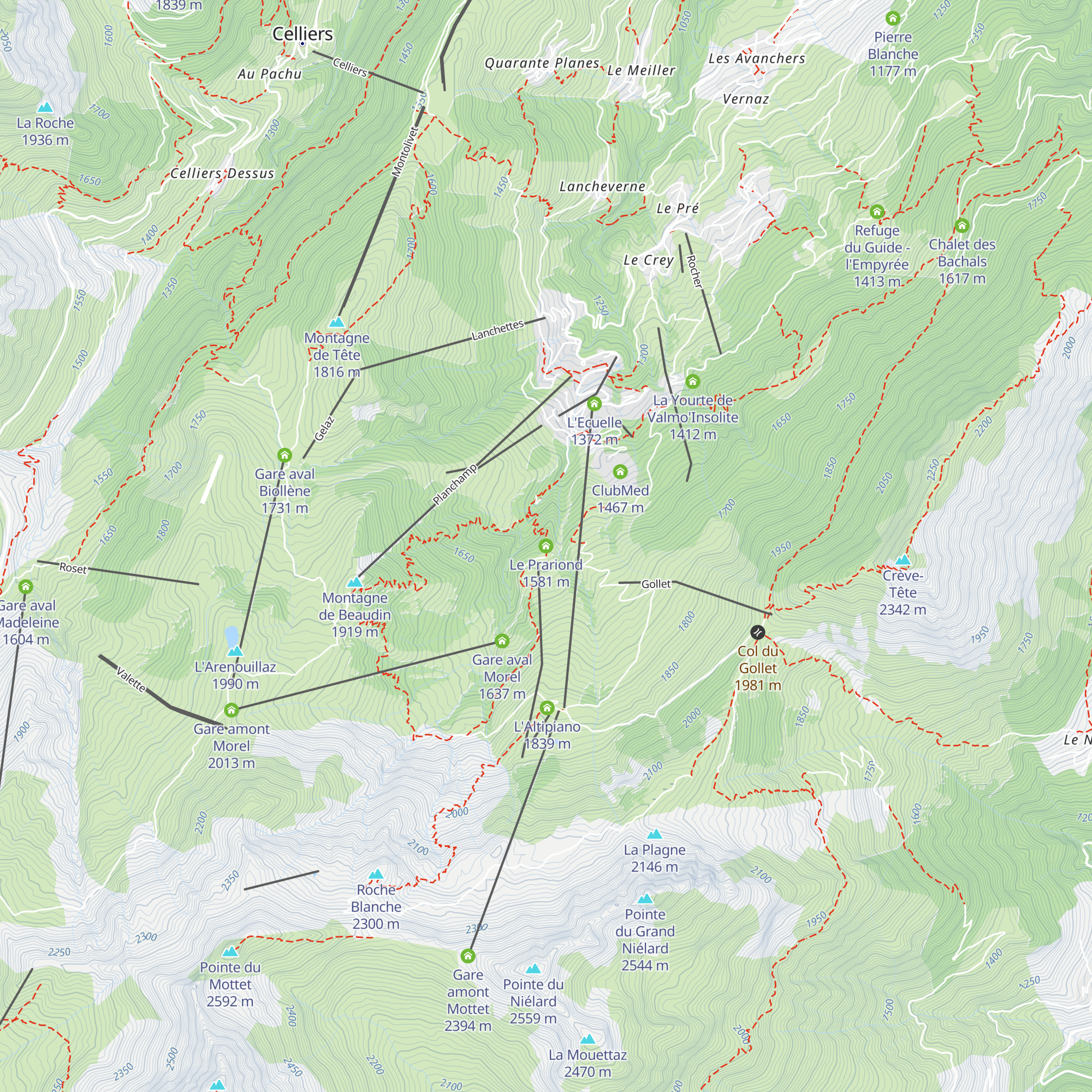 Le Prariond map