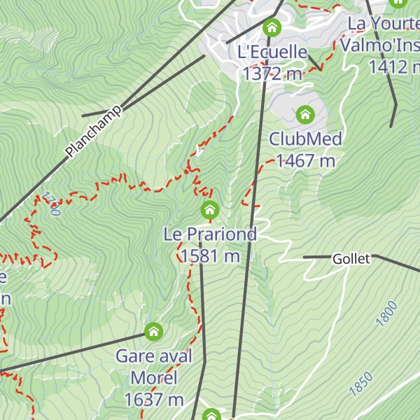 Map of Le Prariond