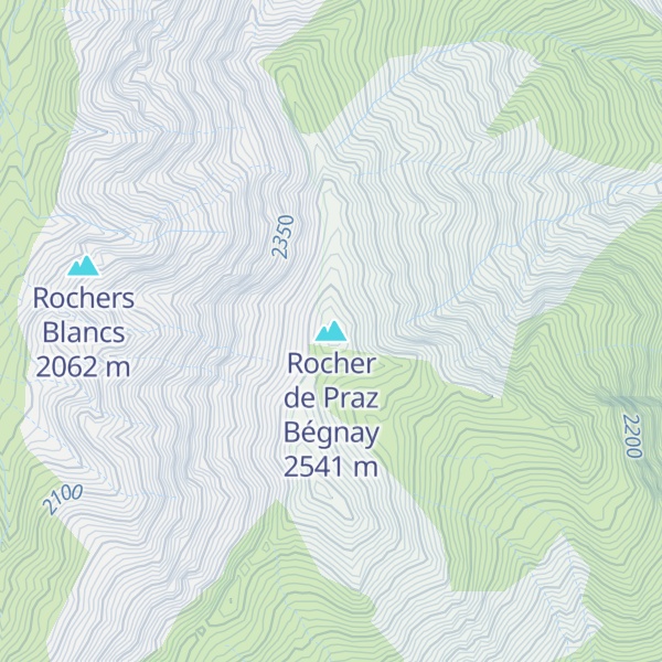 Map of Rocher de Praz Bégnay