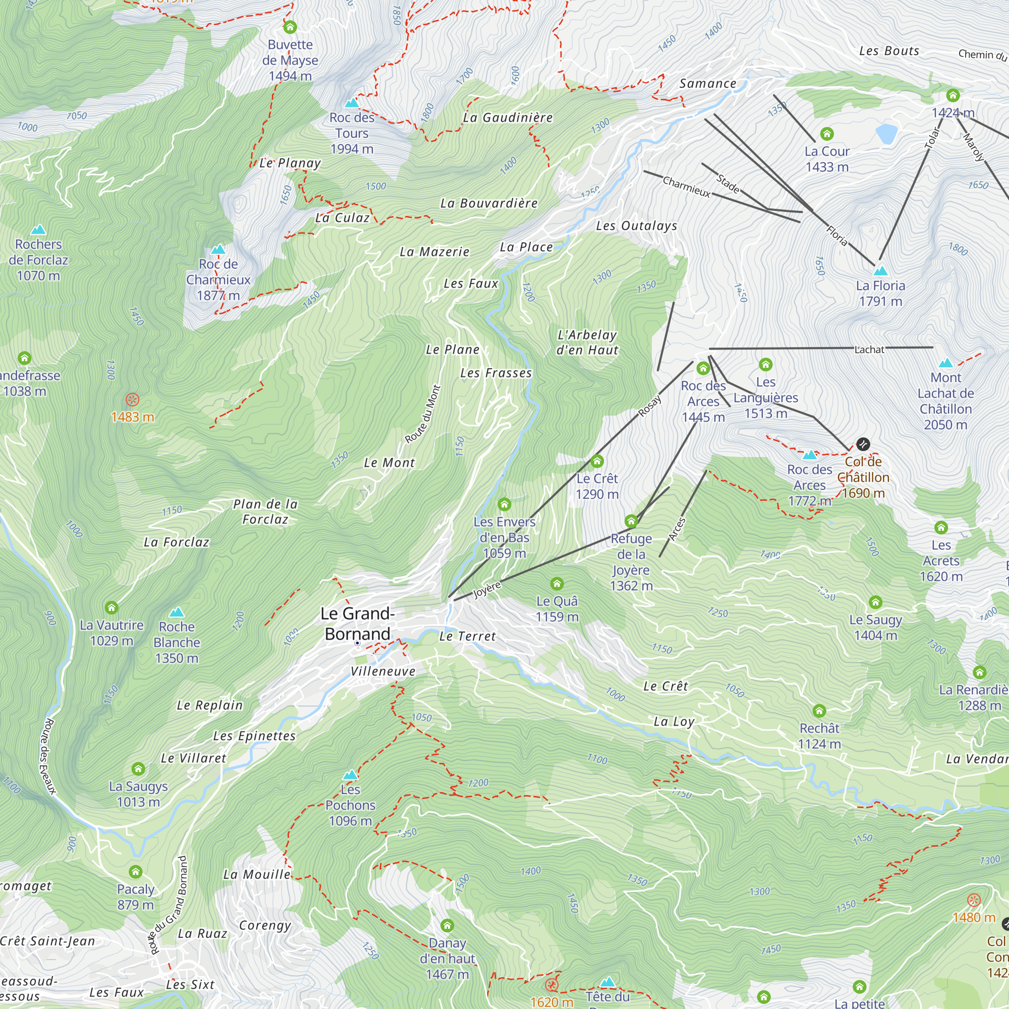 Les Envers d'en Bas map