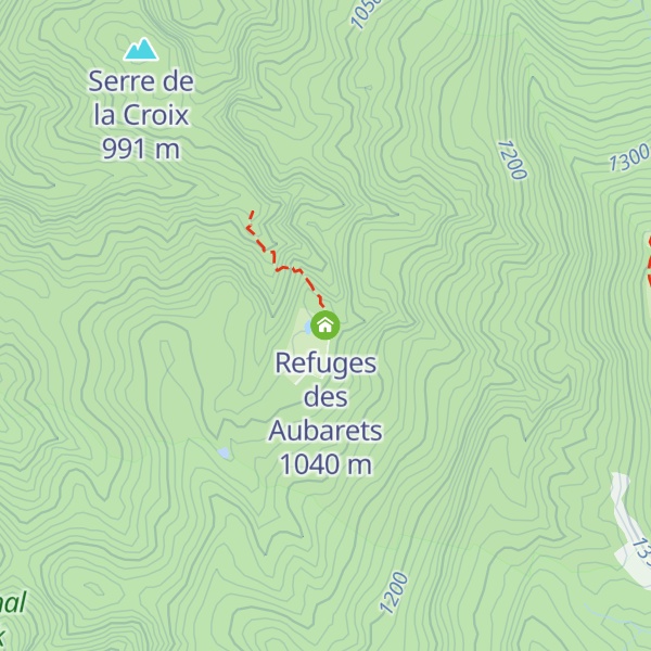 Map of Refuges des Aubarets