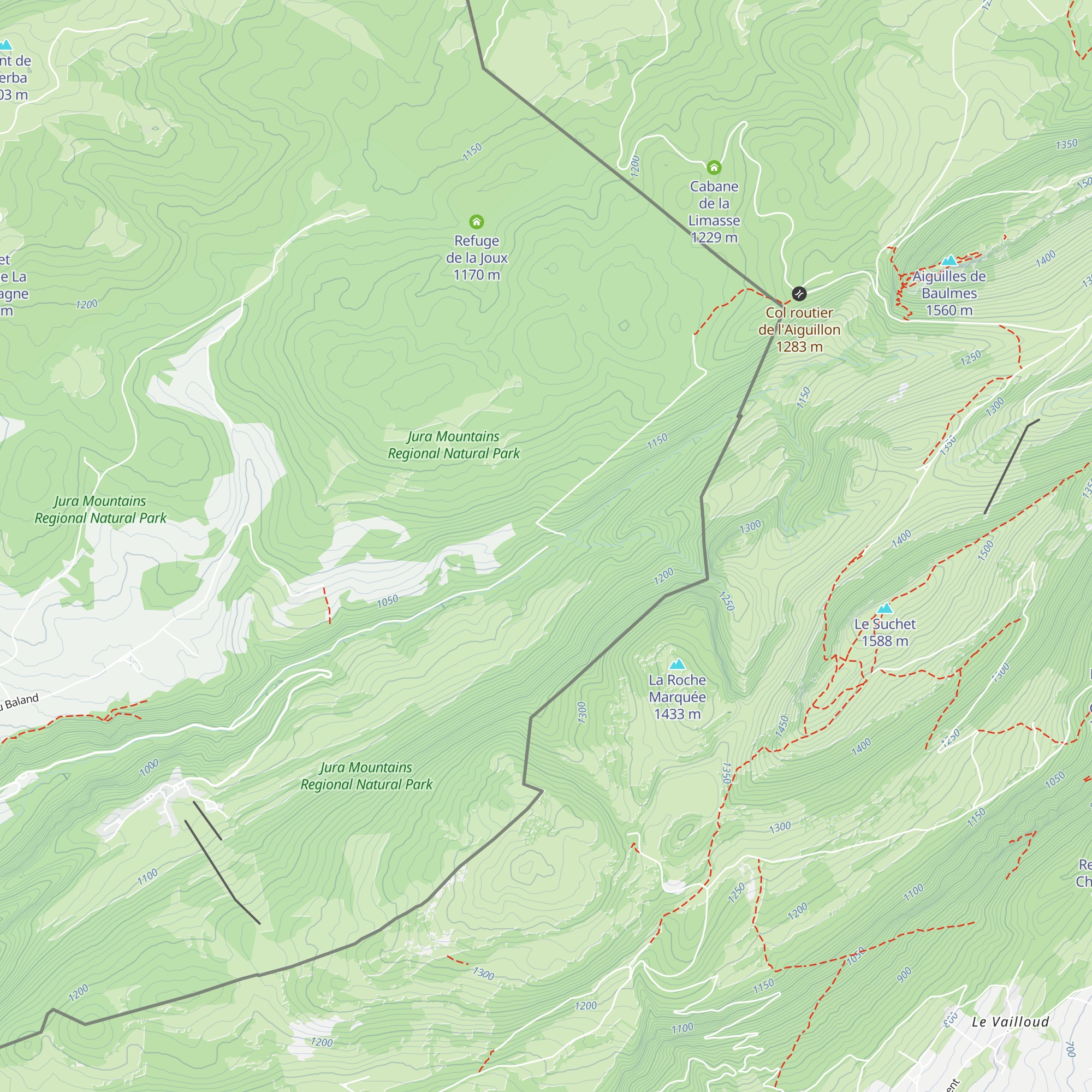 Refuge de la Queue map