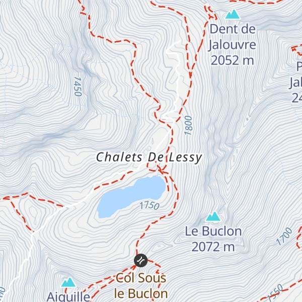 Map of Refuge de Lessy
