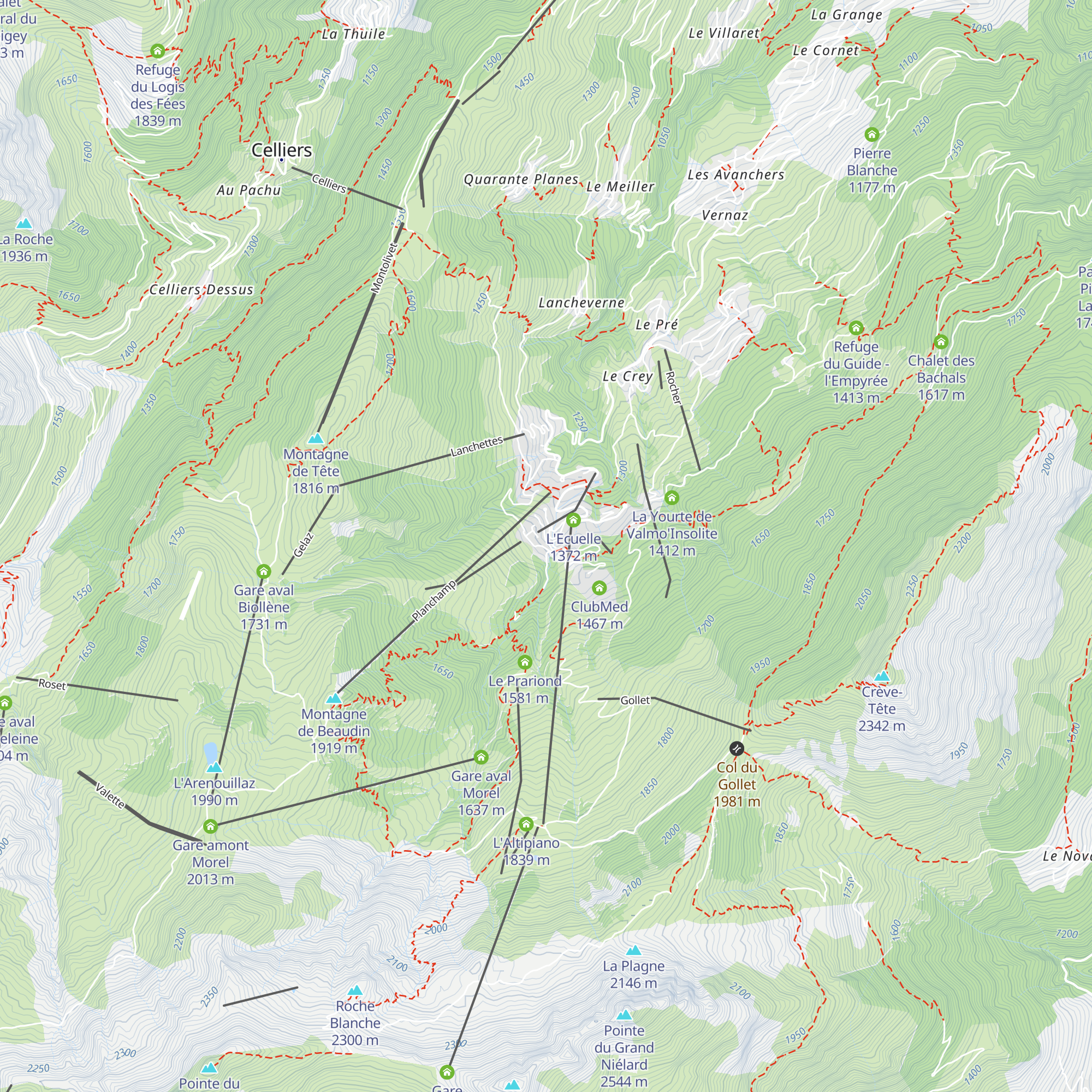 Le Chalet Du Mottet map