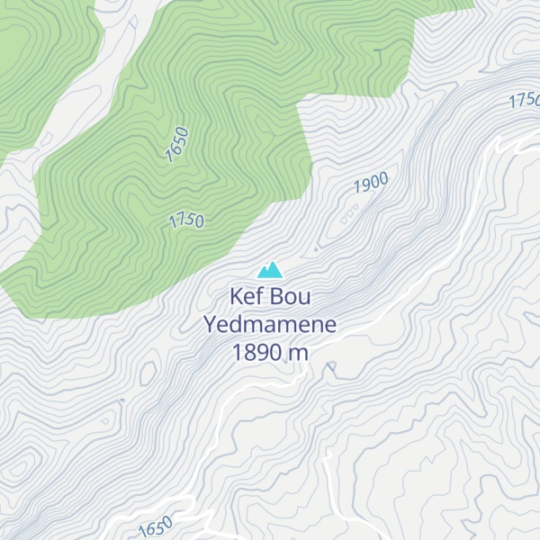 Map of Kef Bou Yedmamene