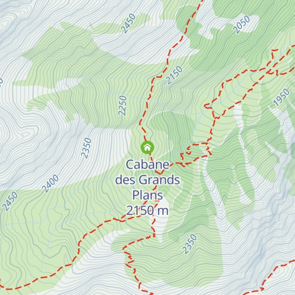 Map of Cabane des Grands Plans