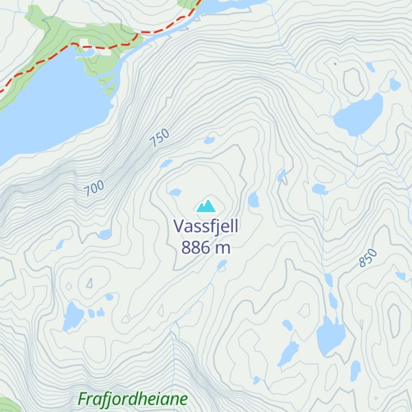 Map of Vassfjell