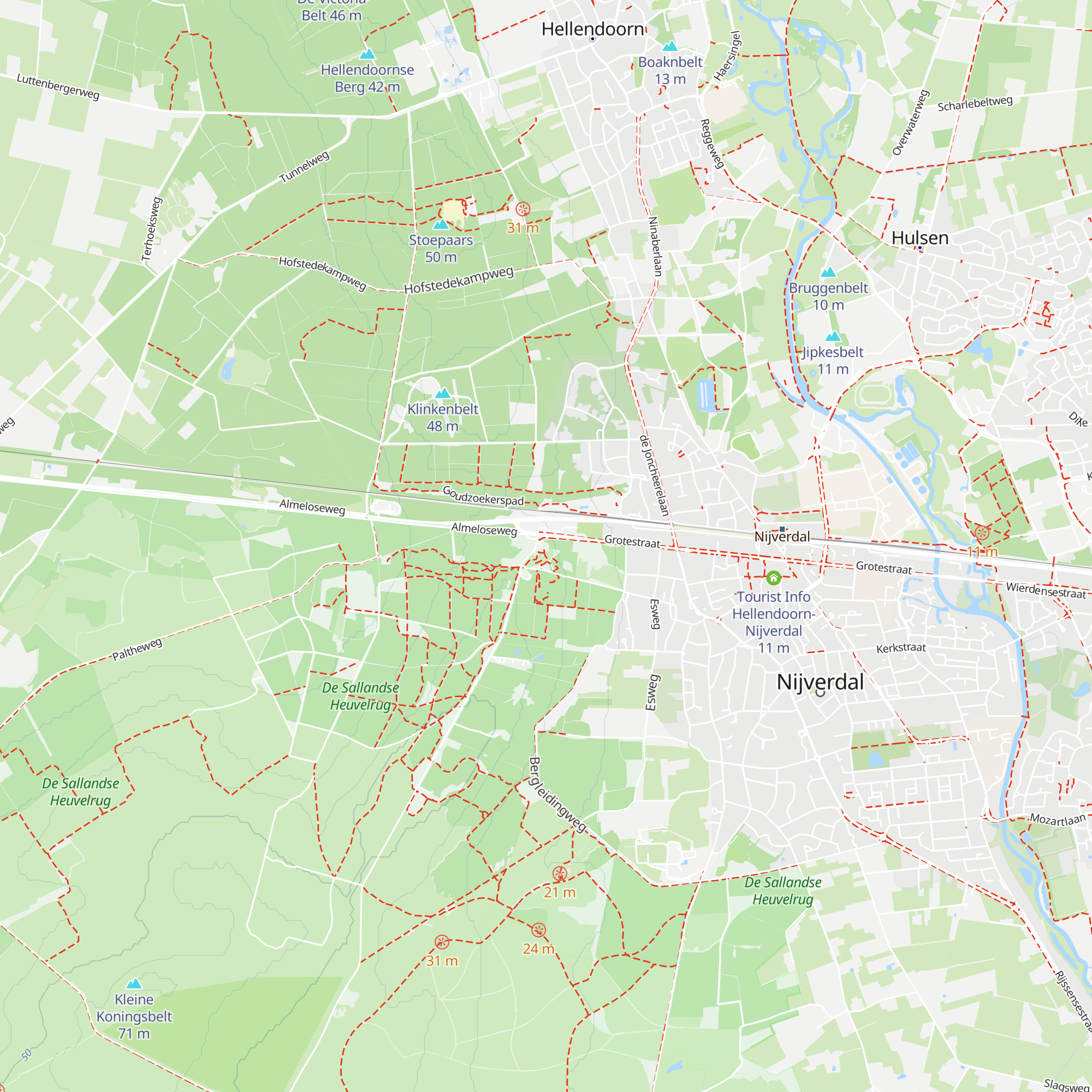 Buitencentrum Sallandse Heuvelrug map