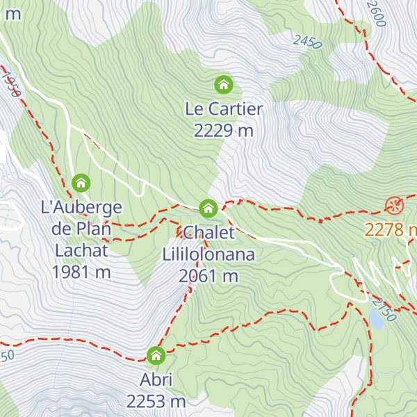 Map of Chalet Lililolonana