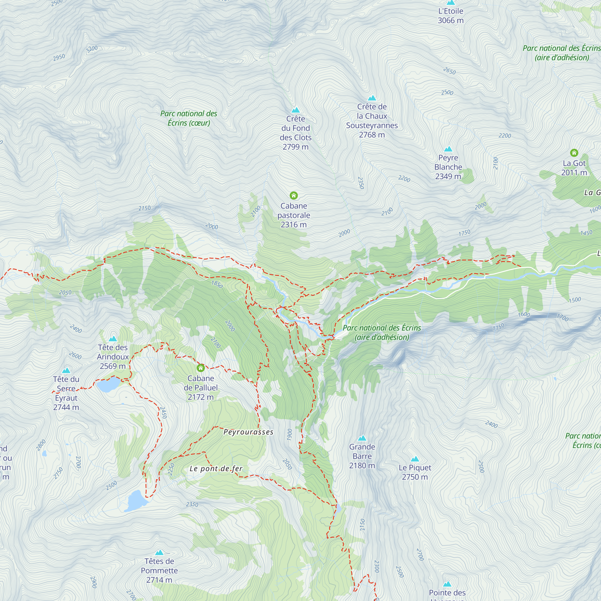 Refuge de l'Oncle Emile map