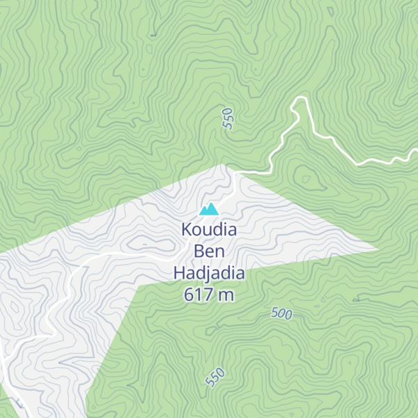 Map of Koudia Ben Hadjadia