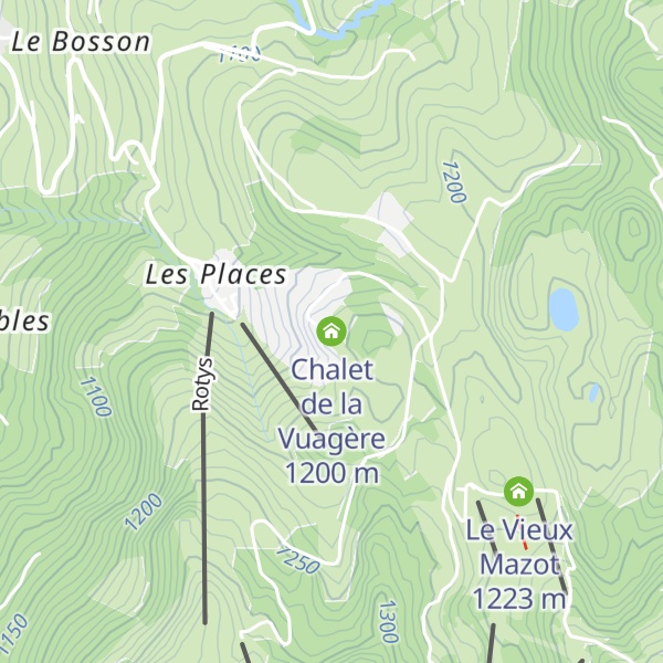 Map of Chalet de la Vuagère