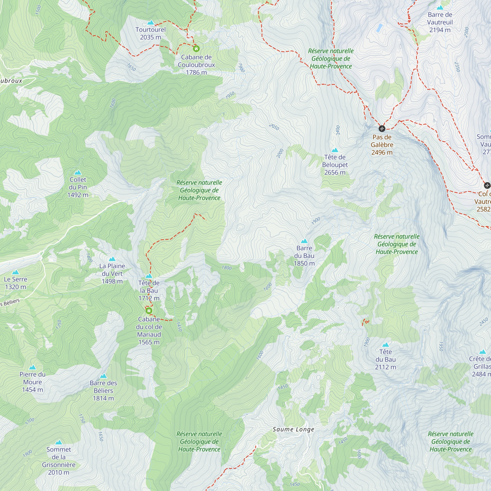 Cabane de la Val Pousane map
