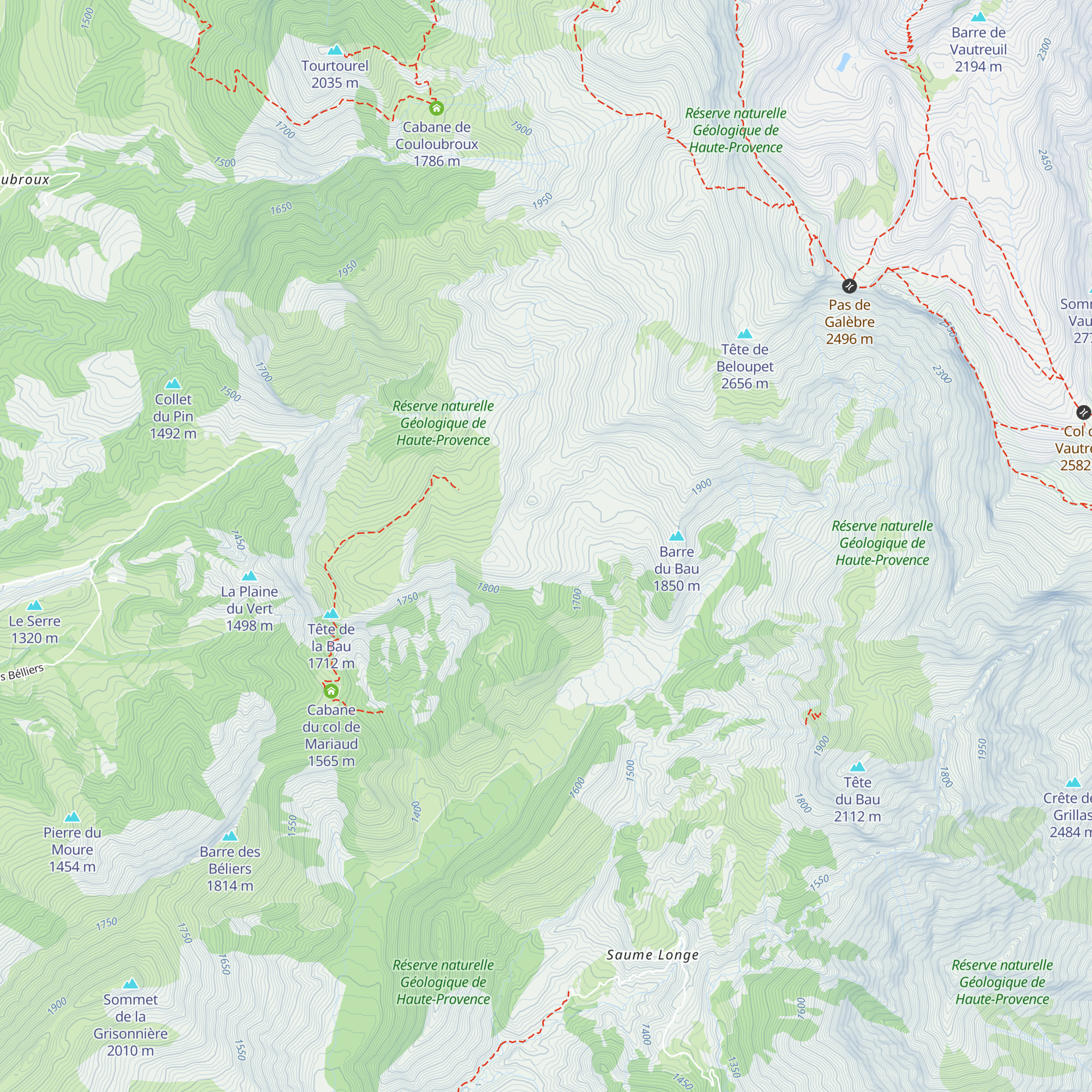 Cabane de la Val Pousane map