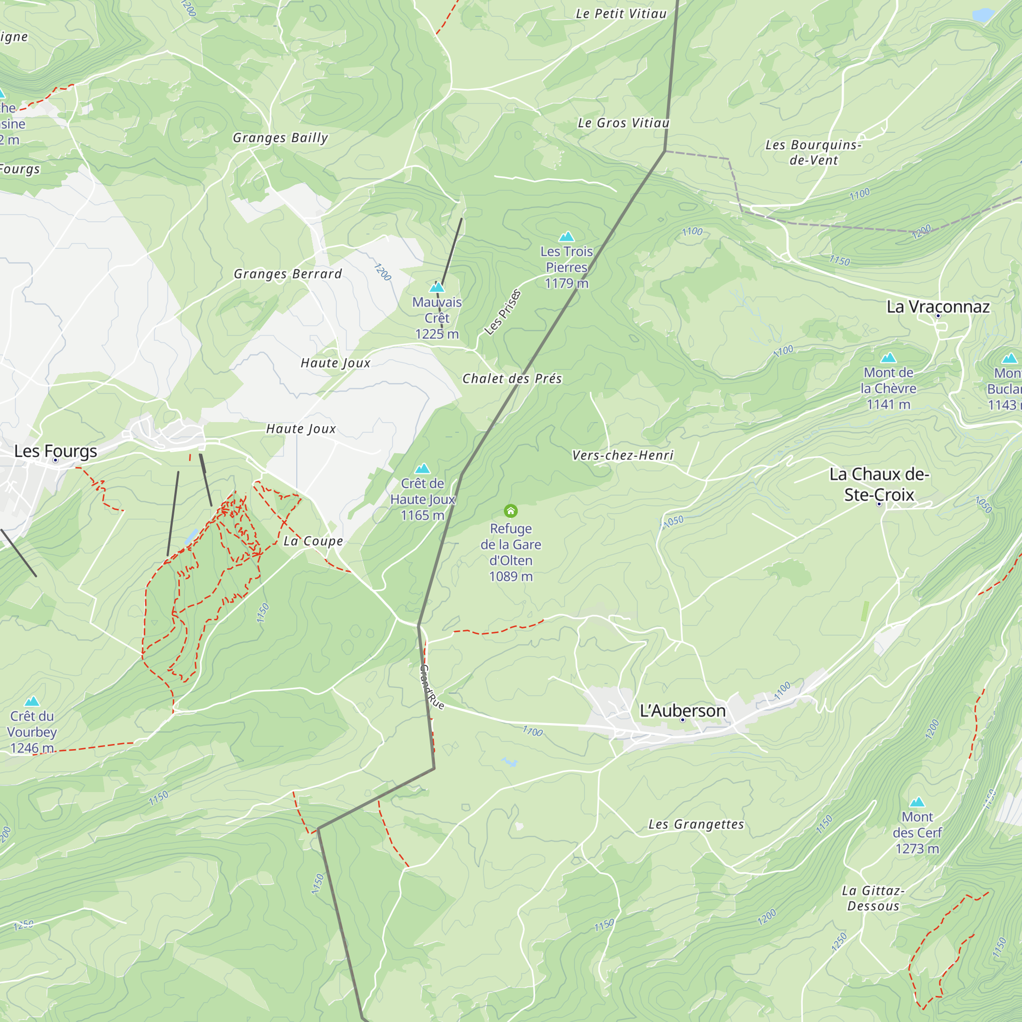 Refuge de la Gare d'Olten map