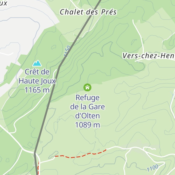 Map of Refuge de la Gare d'Olten