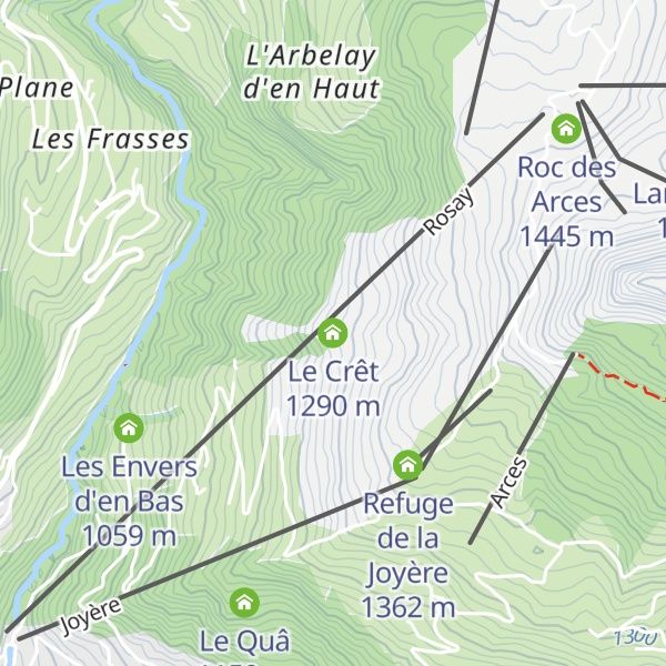Map of Le Crêt