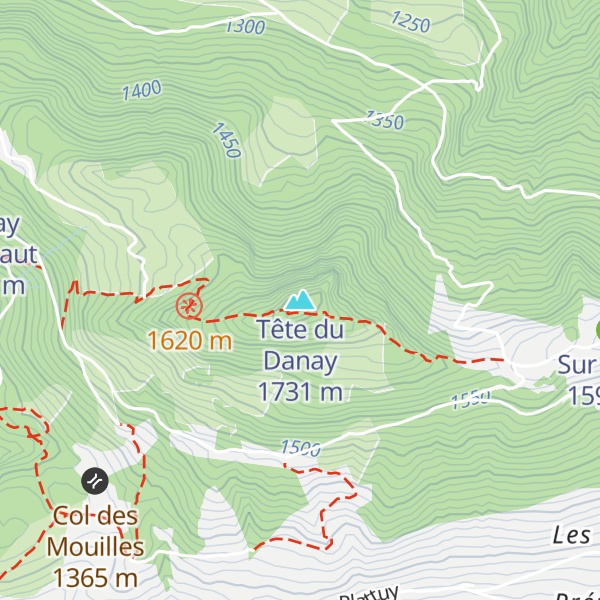 Map of Tête du Danay