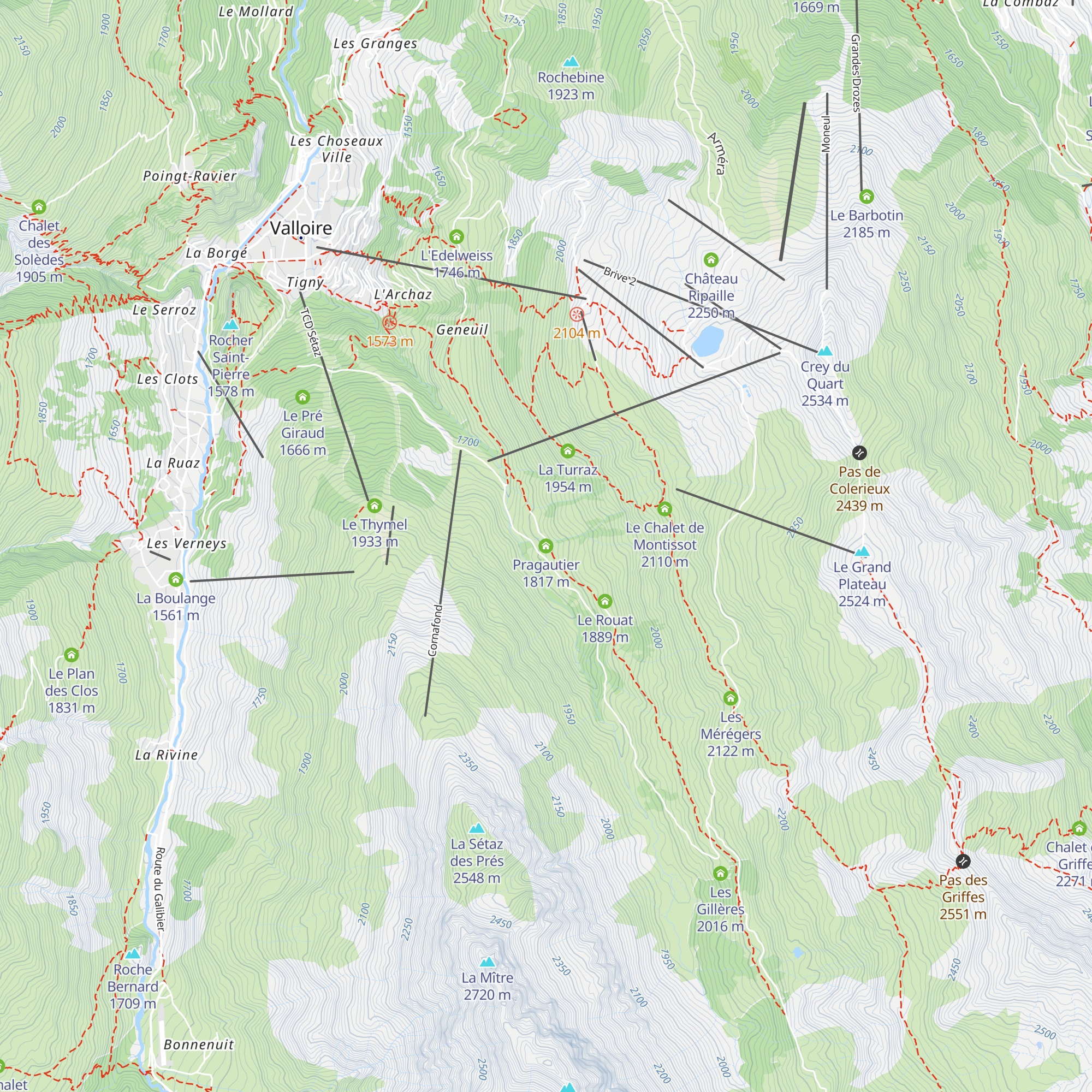 Pragautier map