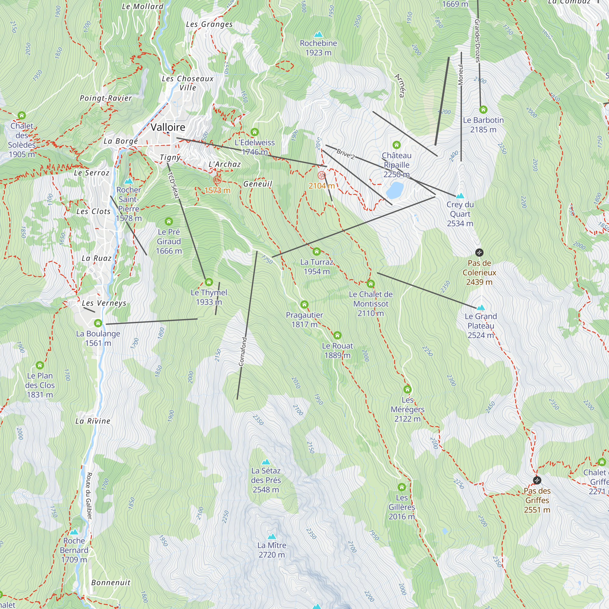 Pragautier map