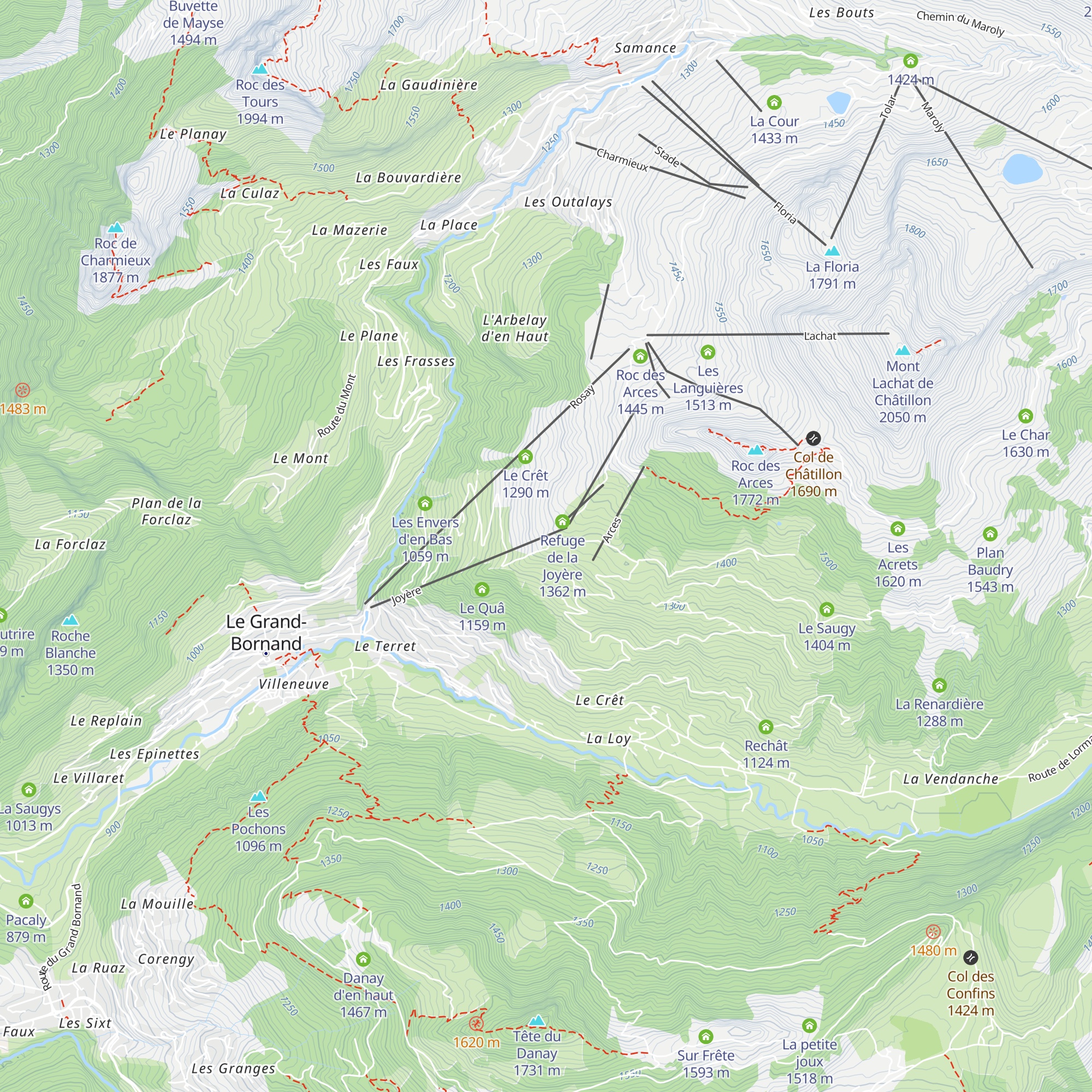 La Joyère map