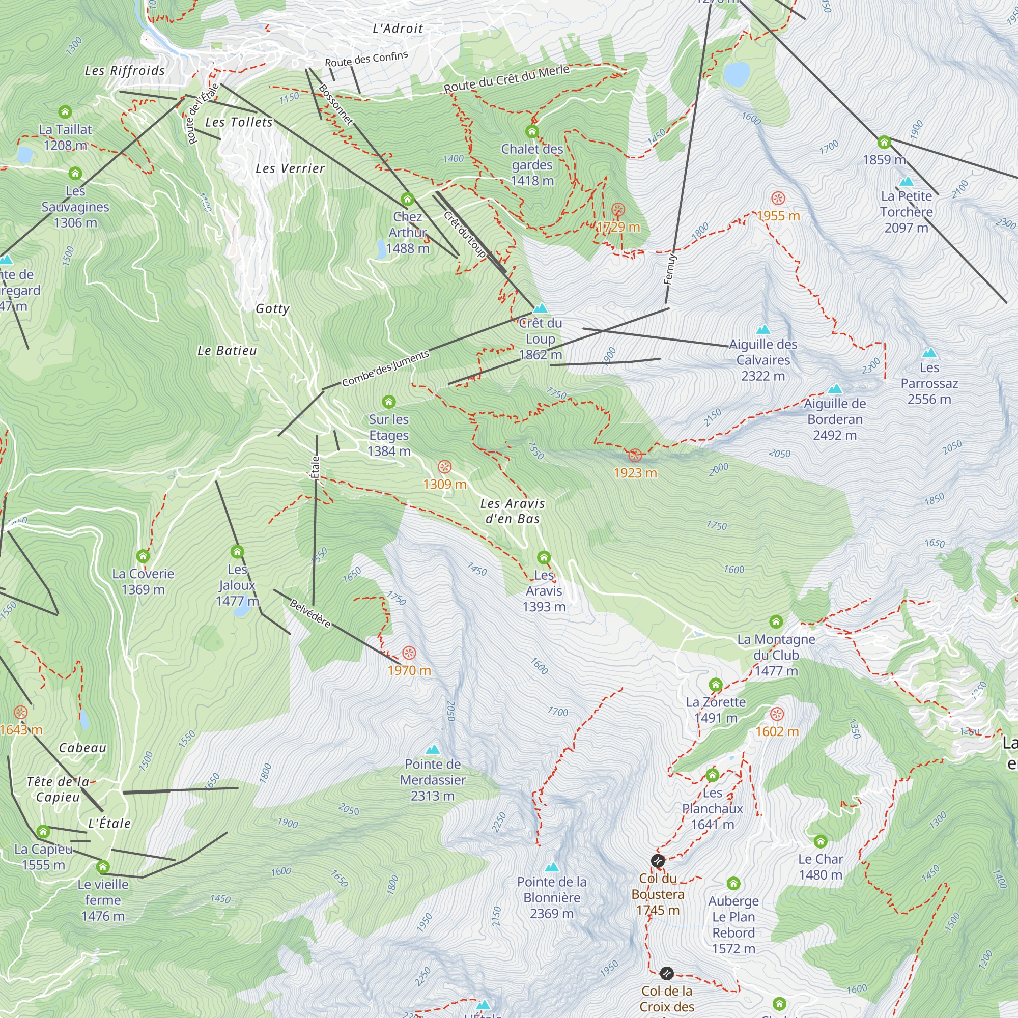 Les 4 vents map