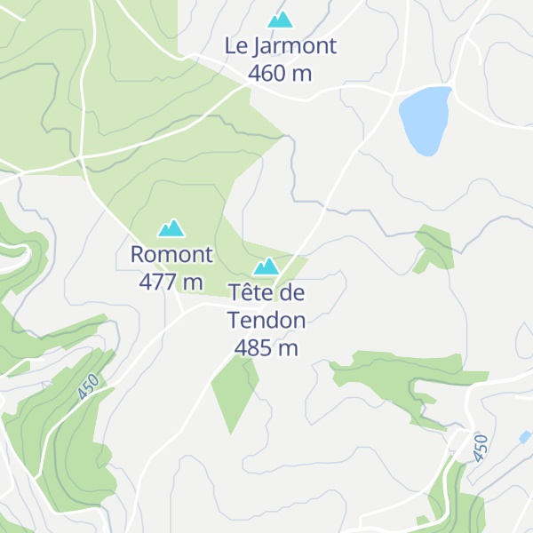 Map of Tête de Tendon