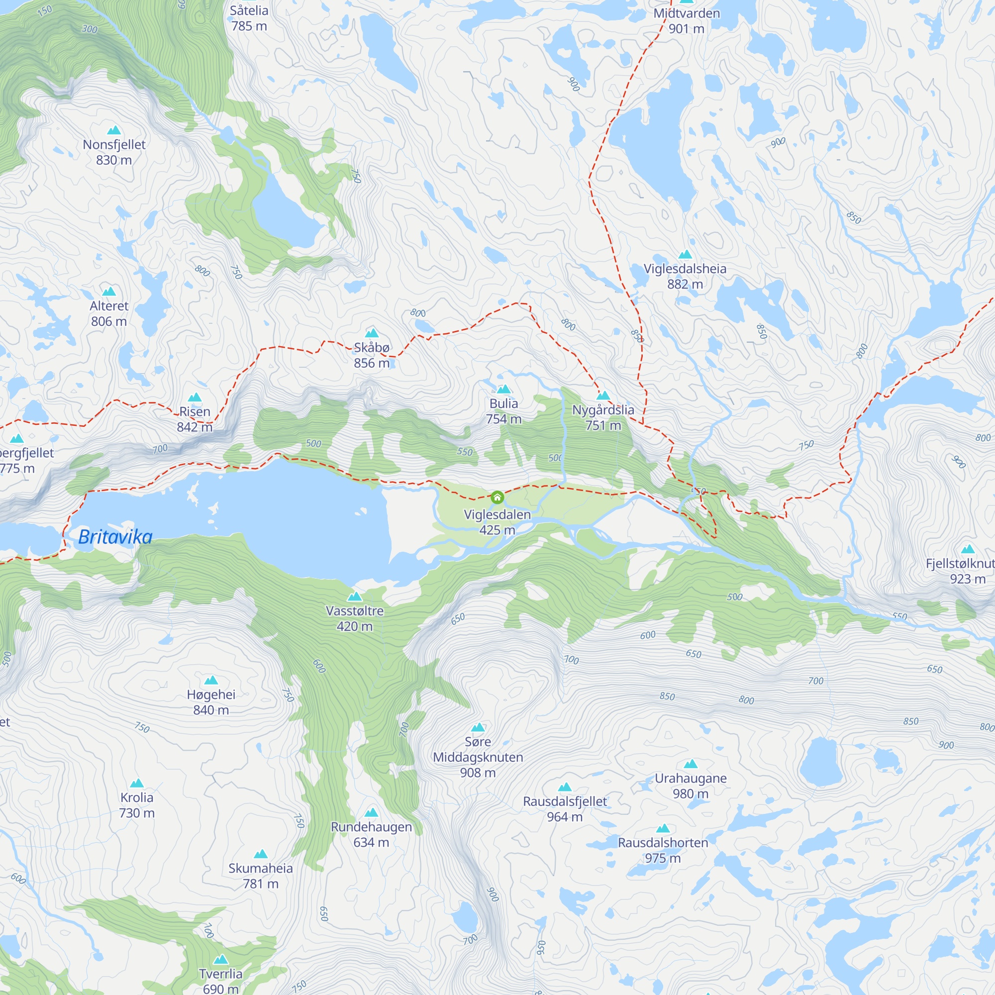 Viglesdalen map