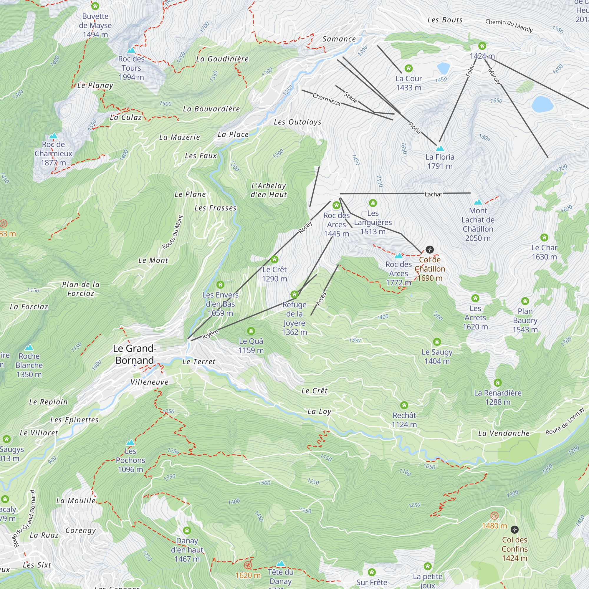 Refuge de la Joyère map