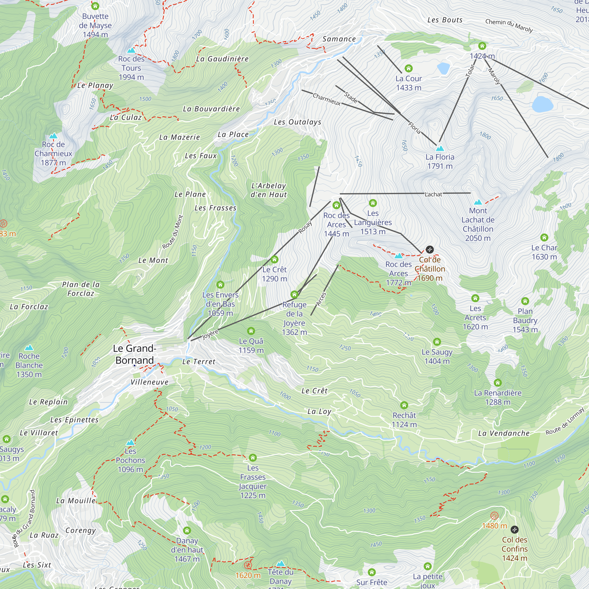 Refuge de la Joyère map
