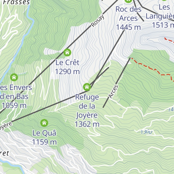 Map of Refuge de la Joyère