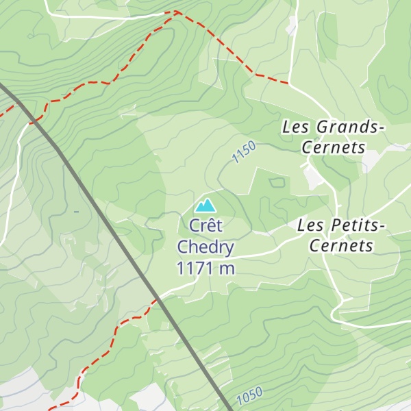 Map of Crêt Chedry