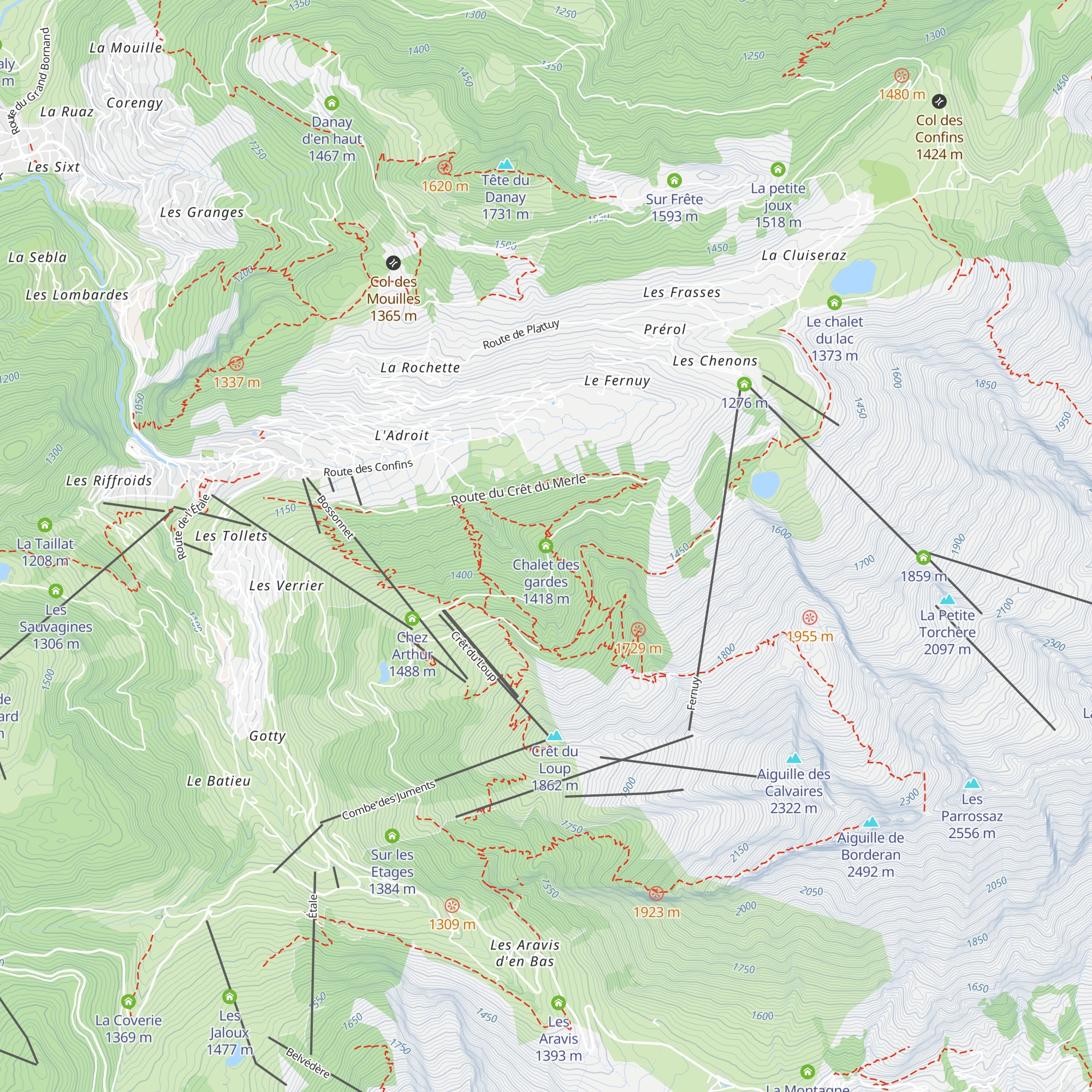 Chalet des gardes map