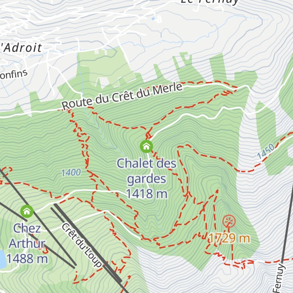 Map of Chalet des gardes