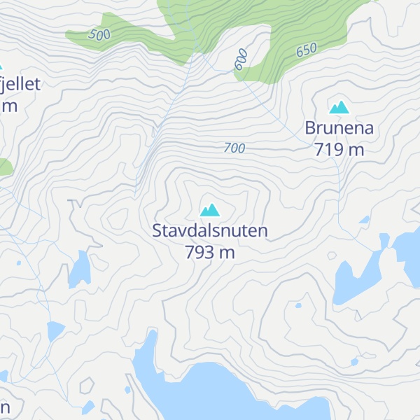 Map of Stavdalsnuten