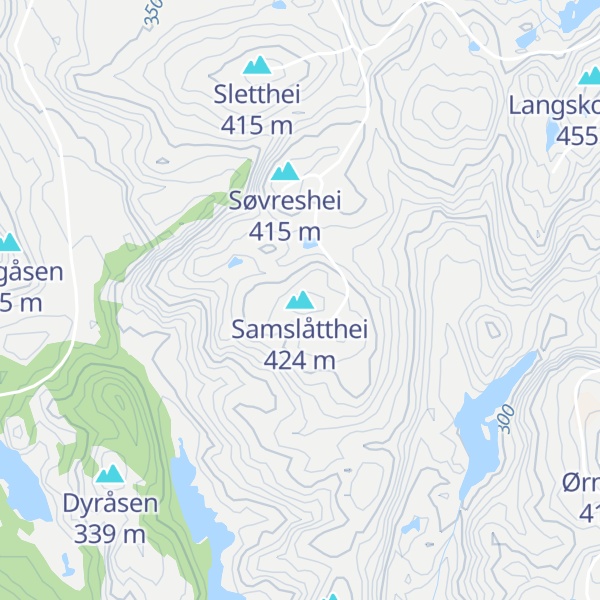 Map of Samslåtthei