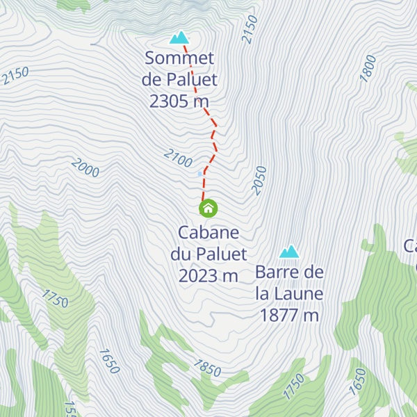Map of Cabane du Paluet