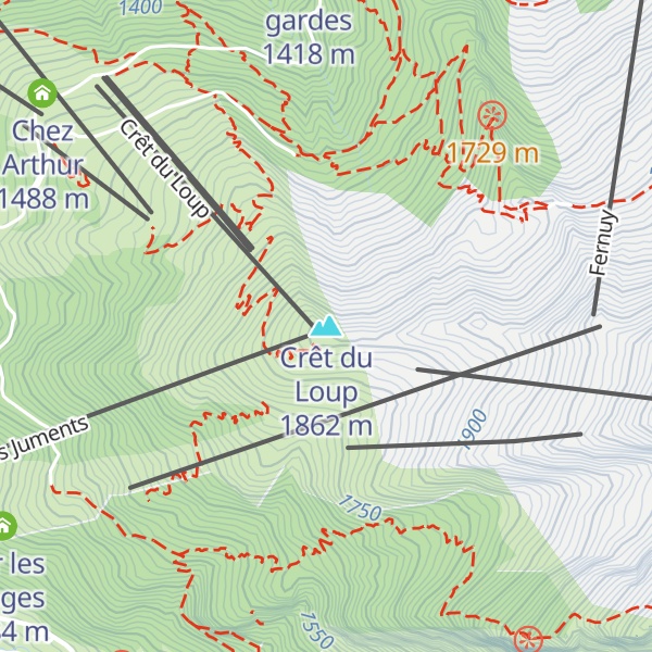 Map of Crêt du Loup