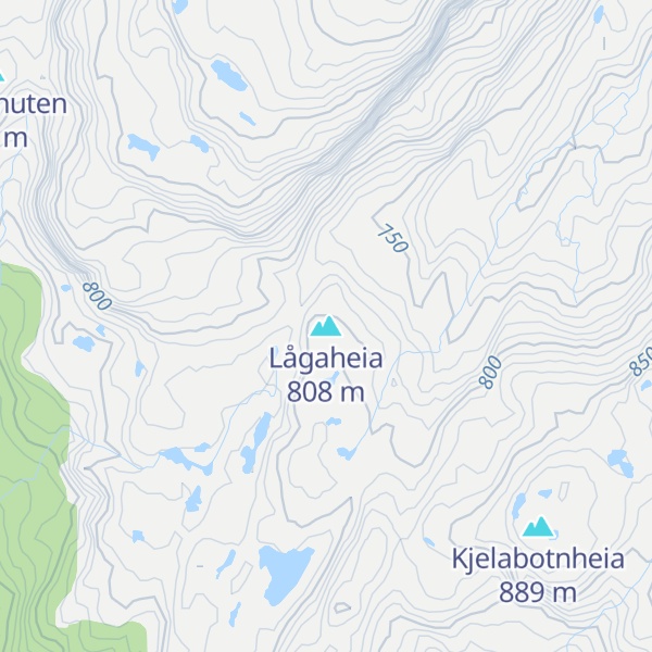 Map of Lågaheia