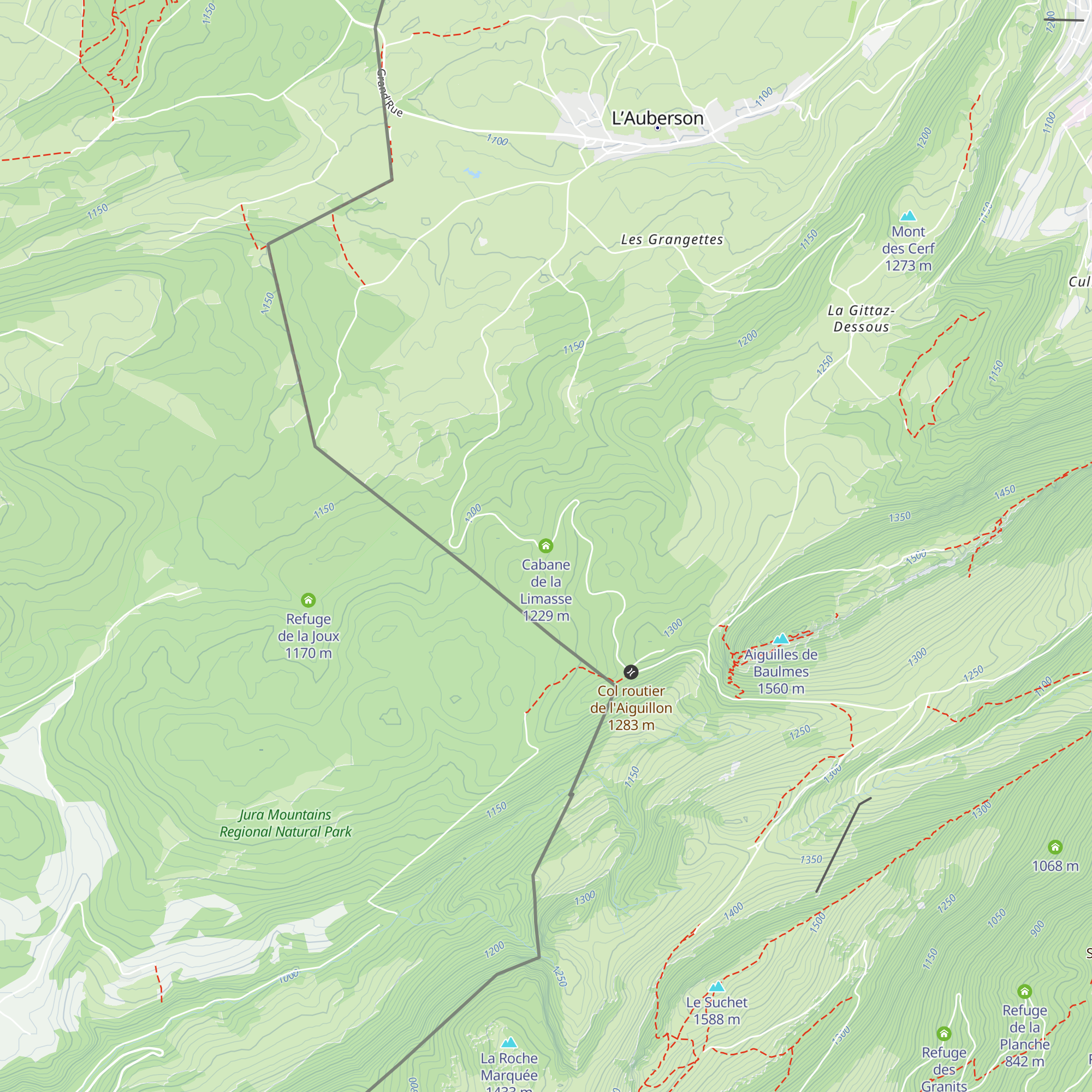 Cabane de la Limasse map