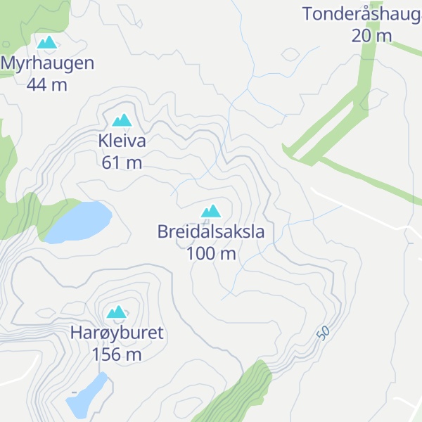 Map of Breidalsaksla